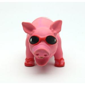 China Wholesale latex pig dog toy classic dog toy with squeaky sound cool with sunglasses wholesale