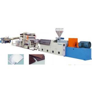 China Waterproof PVC Foam Board Extrusion Line ABB Inverter Double Screw Design supplier