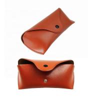 China Customized Sunglasses Packaging Case Leather Spectacle Pouch Fade Resistance on sale