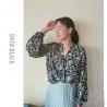 China Polyester Screen print Women'S Long Sleeve Blouses wholesale