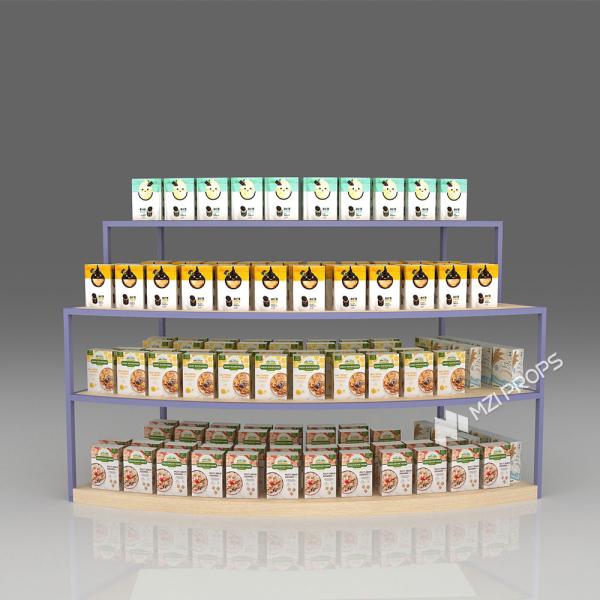 M2-C4 Estructura robusta Isla de visualización transparente para la promoción en la tienda de maternidad y bebé