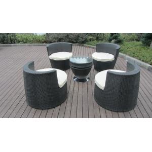 China Black Poly Rattan Obelisk Chair For Office / Commercial Building supplier