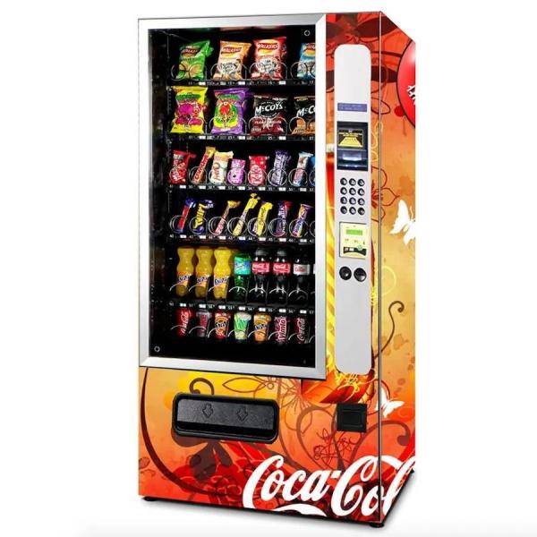 Customize Metal Construction Vending Machine Paper Money / Coin / Scan Payment System