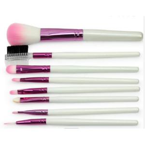 GMPC 8pcs Pink Makeup Brush Set Wood Handle Custom Laser Logo
