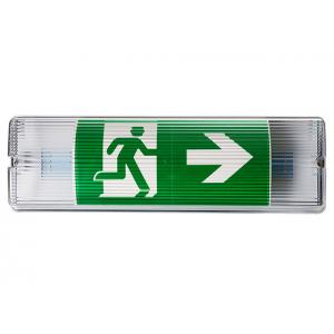 Plastic Cover Battery Operated Led Emergency Lights With Running Man Sticker