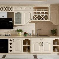 European Style Solid Oak Kitchen Cabinets Waterproof ODM Customized Size LOGO