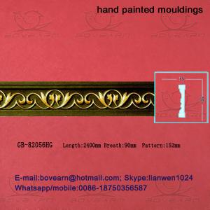 Hand Painted PU Carved Cornices Moulding