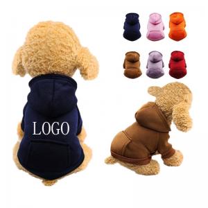 0.1kg Pets Wearing Clothes Blank Woven Logo Puppy Pet Fleece Plain