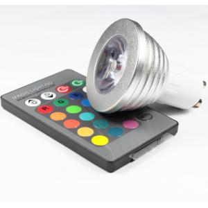 3W RGB LED COB Spotlights bulbs RGB led remote controller lathe aluminum housing GU10 E27