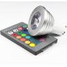 3W RGB LED COB Spotlights bulbs RGB led remote controller lathe aluminum housing