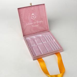 China High Quality Paper Cardboard Gift Box Pink Hair Makeup Brush Set Packaging Box supplier