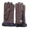 Women soft fashion double face fur lined leather gloves ladies lamb fur gloves