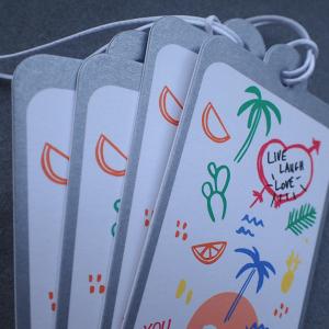 Light weight 350G White Paper 0.6mm Garment Swing Tags