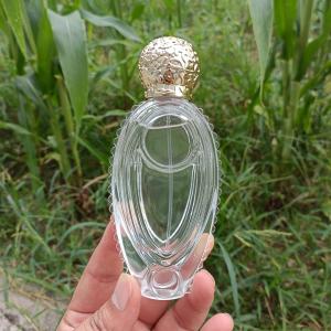 55ML Perfume Spray Bottle Crystal White Glass Double Fish Play Beads