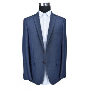 Windproof Fashion Mens Slim Fit Blazer Jackets , Male Blazer Jackets Navy Mix
