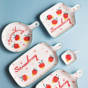 China L'ensemble en céramique de impression fait sur commande de plat, pizza en céramique font l'OEM cuire au four de Pan With Double Handle supplier