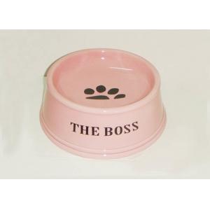 China Porcelain Ceramic Treat Jar / Ceramic Pet Food Bowls With Customized Decal supplier