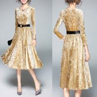 China A-line Long Sleeve elegant office dresses for lady on sale