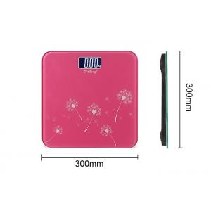 Square 300x300MM Bathroom Digital Scales , Pink Electronic Weight Scales