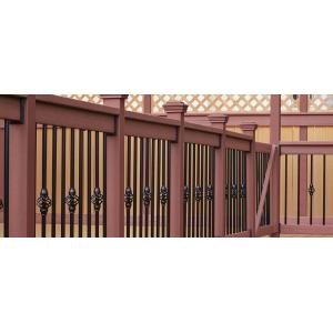 China Brown Wood Plastic Composite Deck Railing With No Toxic Chemicals / Preservatives supplier