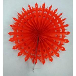 Factory direct fan flower fan holiday party decoration paper craft paper fan flower hollow fan flower；red，yellow，green