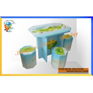 China Table&Chairs Cardboard Display Stands with Recycled Material wholesale
