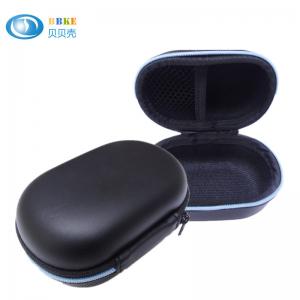 China Black Portable Storage EVA Headphone Case , Water Proof Eva Earphone Case supplier