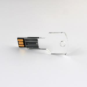 China Transparent Clear Acrylic Key Usb Flash Drive 128GB Conform US Standard supplier