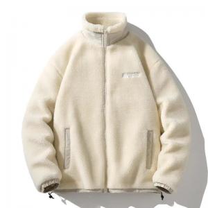 China Premium Zip Up Sherpa Fleece Jacket 100% Cotton Custom Embroidery supplier