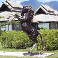 China Bronze Jumping Horse Statue Sculpture Life Full Size Metal Animal Outdoor Garden Large Custom on sale