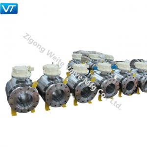 China Bidirectional Sealing Trunnion Mounted Ball Valve Worm Gear Operated supplier