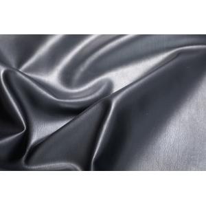China Permeable 137cm PU Leather Black Solid Durable For Outwear supplier