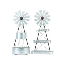 China Metal Garden Ornaments DIY Minimalist Windmill Metal Shelf Decor on sale