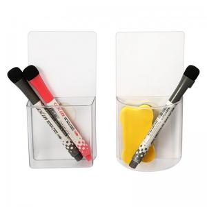 Reusable Whiteboard Pen Magnetic Holder Plastic Pen Holder With Self Adhesive Pad