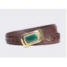 New alligator leather fashion casual belt alloy automatic buckle crocodile men's