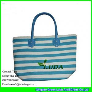 LUDA famous hand sewing handles best classical paper straw beach bag