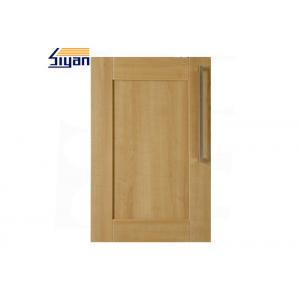 China Wood Grain Shaker Kitchen Cabinet Doors 458*688mm With PVC Film Wrapped supplier