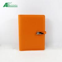 China Middle Size Refillable Calendar Organizer Orange Color 6 Metal Ring Binding on sale