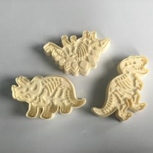 China 3 Pieces Set Skeleton Dinosaur Cookie Cutters , Stampers Cake Decoration Molds supplier