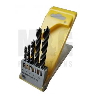 5 PCS Wood Drill Bit Set Double Flutes High Efficiency For Drilling Work