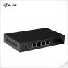 48V PoE Ethernet Switch 10/100/1000M Gigabit Fiber To Copper Web Managed