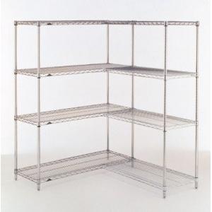 China Heavy Duty Industrial Wire Mesh Shelving , Chrome Storage Shelves With Wheels wholesale