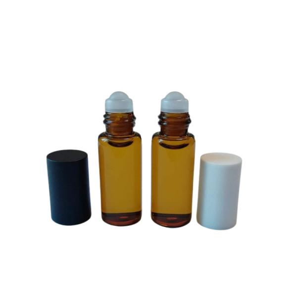 Personaliza el tamaño de la bobina de aceite esencial de ámbar en botellas de vidrio de 5 ml / 10 ml / 15 ml con gotero de volumen ajustable