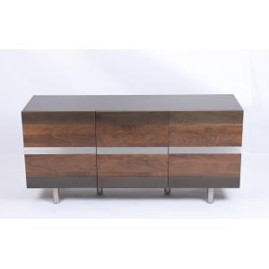 Custom Living Room Buffet Cabinet With 3 Doors Stainless Steel Metal Base