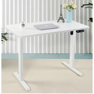 Office Building Electric Height Adjustable Desk with Unique Wooden Coffee Table Design