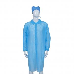 China Non Stimulant Velcro Closure Disposable Lab Coats supplier