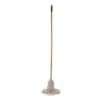 China Cotton Mop Head Metal Socket Wooden handle Hotel, Home, Industrial Use on sale
