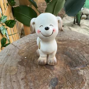 Custom Pottery Garden Ornaments Handmade Puppy Ceramic Garden Decor