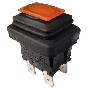 Push Button Electrical Switch, PA66/PC Housing, Orange LED, Waterproof, LC83-3