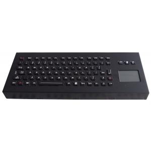 Movable black illuminated Industrial Keyboard With Touchpad Desktop version